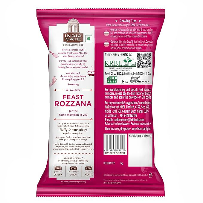 India Gate Feast Rozana 1Kg