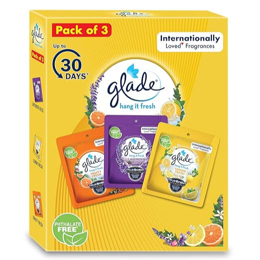 Glade Pocket Air Freshner Assorted (Pack of 3)