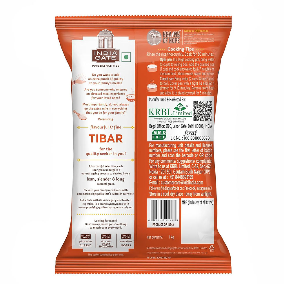 India Gate Tibar Rice