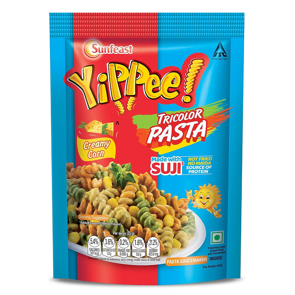 Sunfeast Yippee Tricolor Instant Pasta Creamy Corn 65g