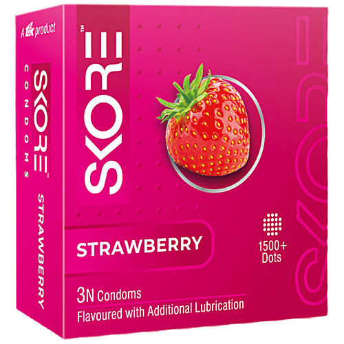 Skore Condoms Strawberry 3s