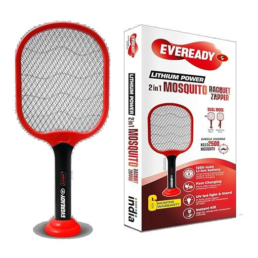 Eveready Li-Ion Zapper 2 In 1 Mosquito Racquet