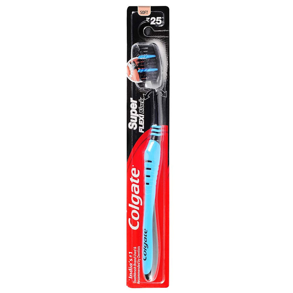 Colgate Super Flexi Charcoal Medium Toothbrush (Pack of 12)