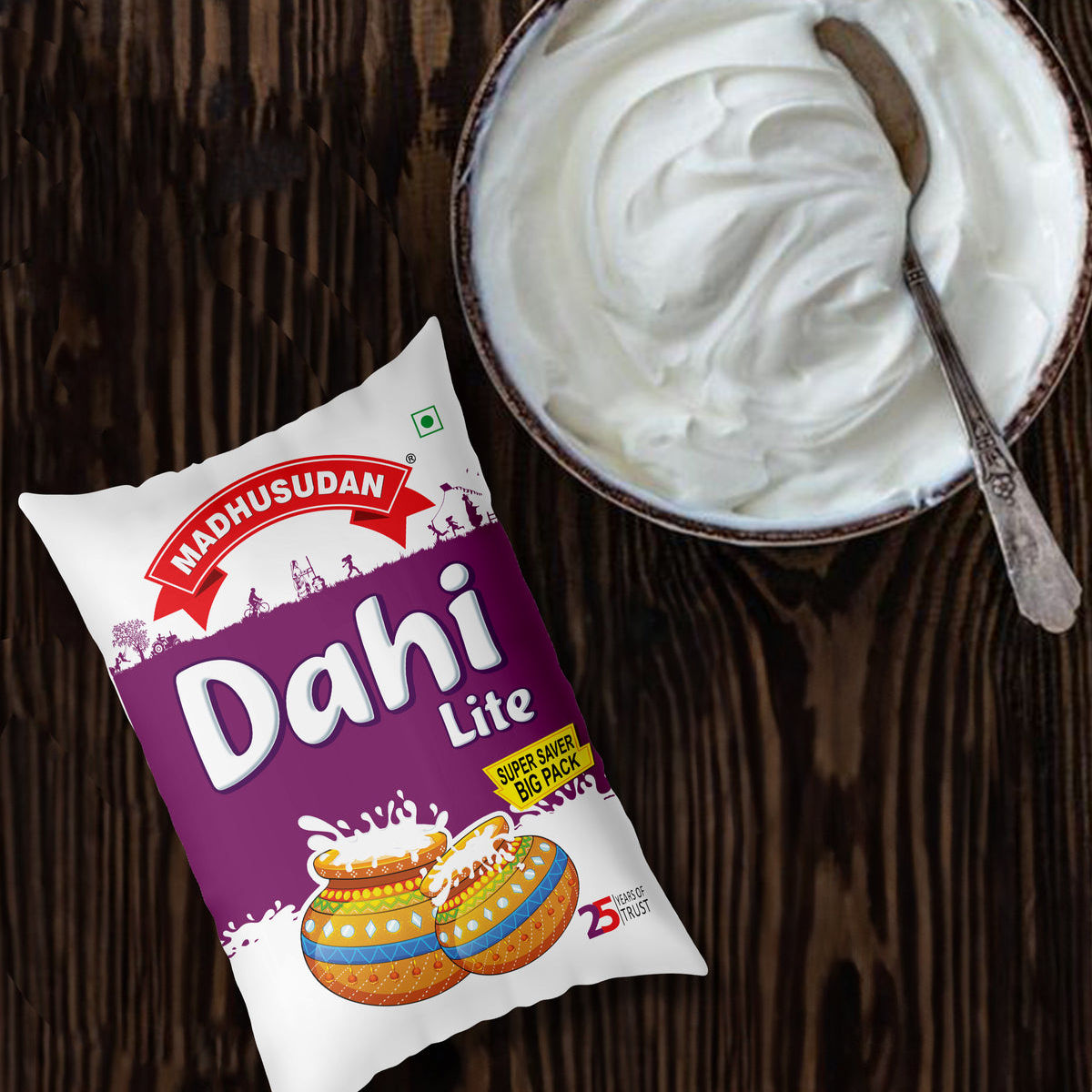 Madhusudan Lite Curd 1kg Poly