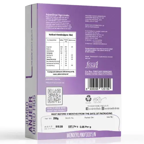 Wonderland Foods Grandeur Anjeer 200g