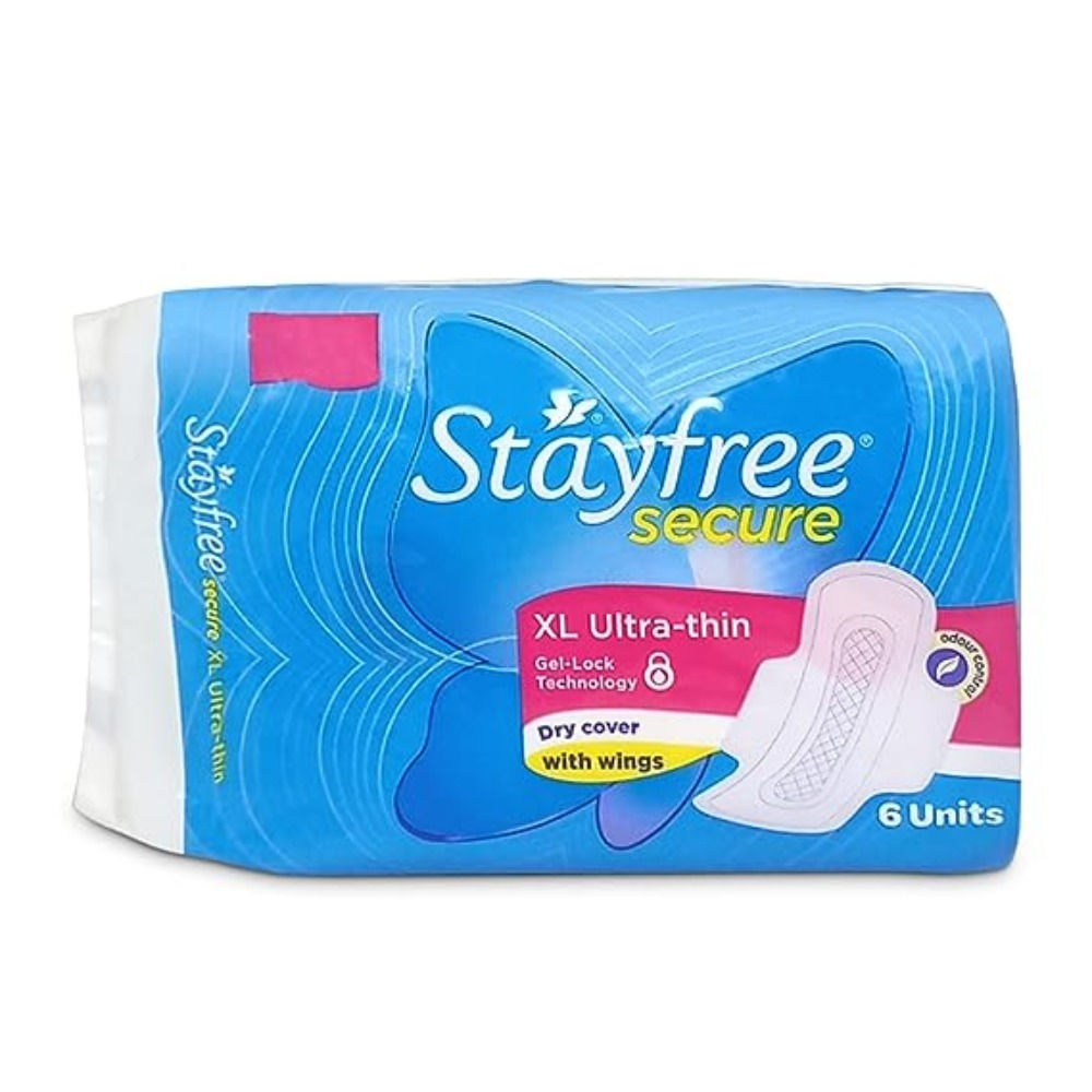 Stayfree Secure Ultra Thin Sanitary Pads XL 6U
