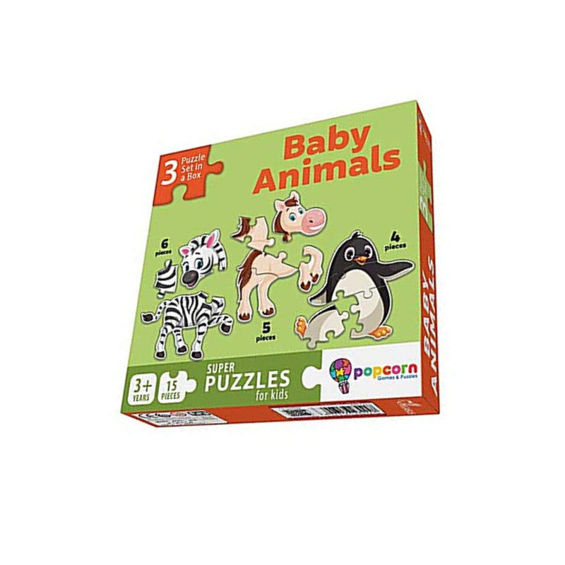 Baby Animals - Progressive Puzzle Set for Kids