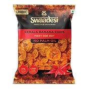 Unibic Swaadesi Banana Chips Fiery Red Hot 100g