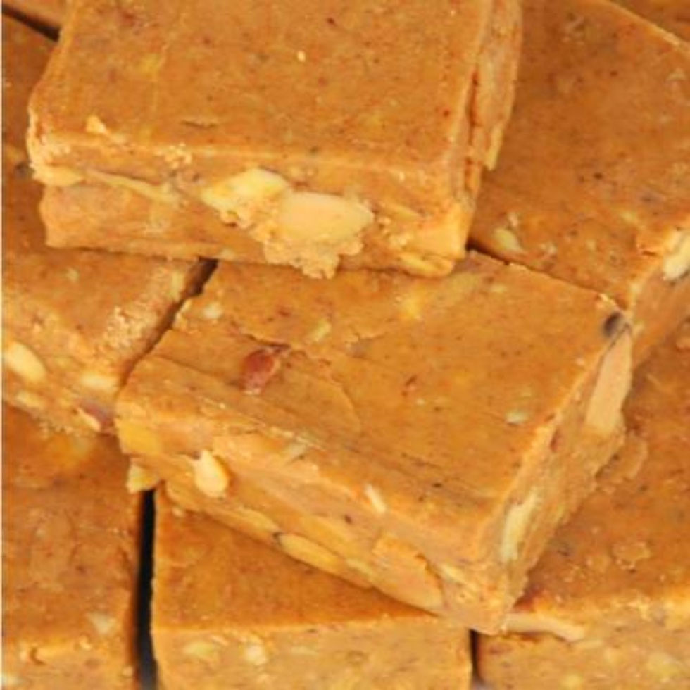 Eye-level view of a bowl filled with crispy Haldiram Bhujia Sev