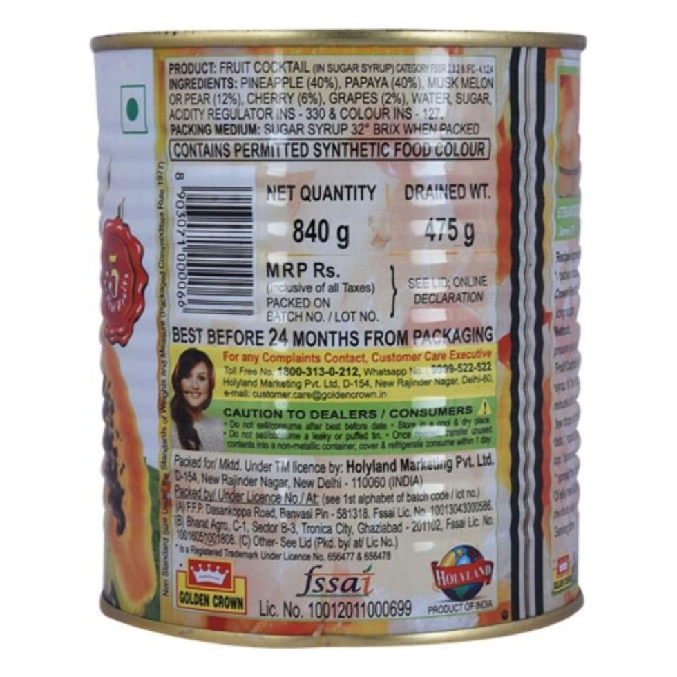 Golden Crown Fruit Cocktail in Syrup 850g