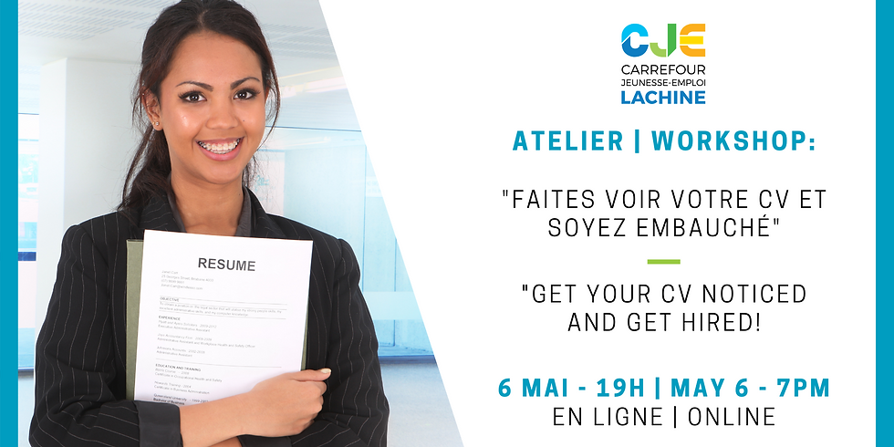 WEBINAIRE: Faites voir votre CV et soyez embauché! | WEBINAR: Get Your CV Noticed and Get Hired!