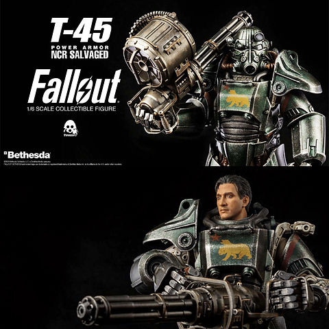 Threezero Fallout – 1/6 T-45 NCR Salvaged Power Armor Action