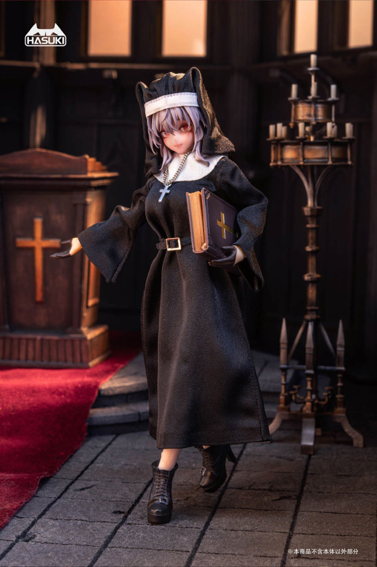 Thumbnail: HASUKI 神貓跳動 CS018 1/12可動人偶 修女服B 機娘服裝包