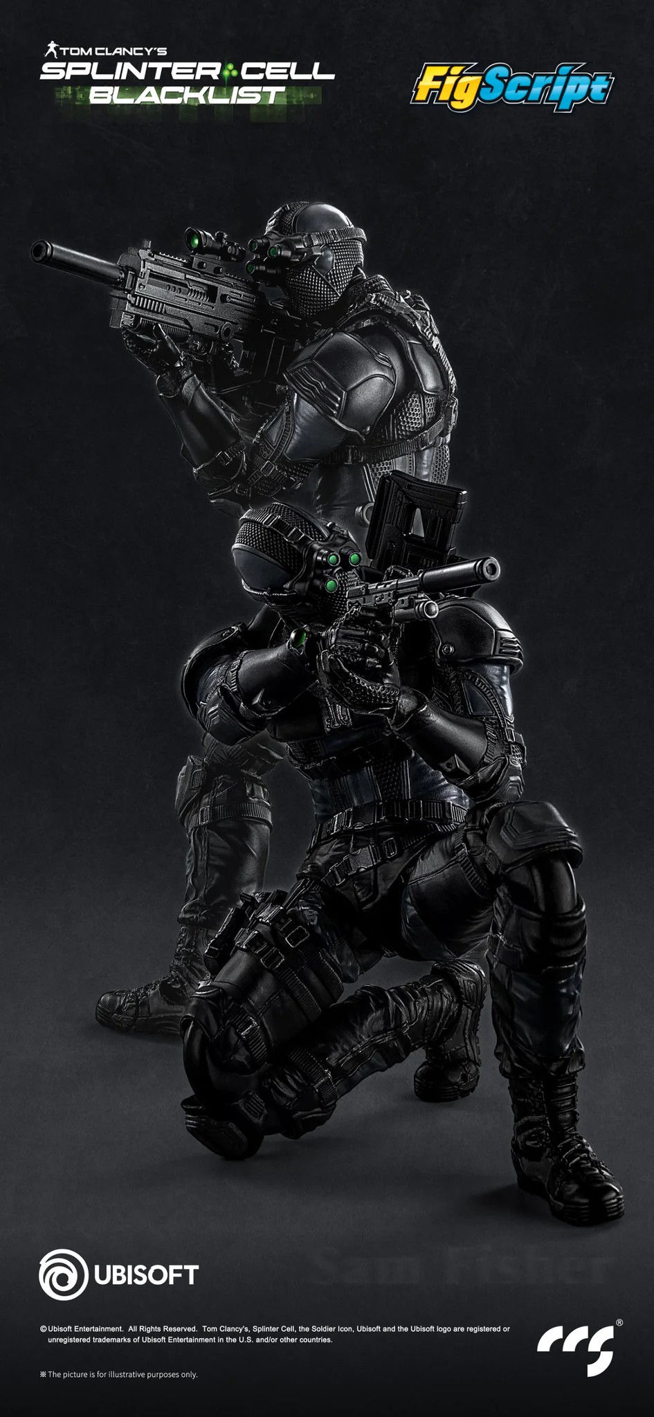 縮圖：CCSToys FigScript Splinter Cell: Blacklist Sam Fisher 山姆·費舍爾 1/12 可動