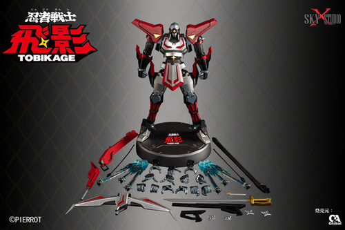 Sky X Studio SXD-16 忍者戦士 飛影 黒金 Tobikage Sky X Studio SXD-16 Ninja Robot Black Tobikage Exclusive