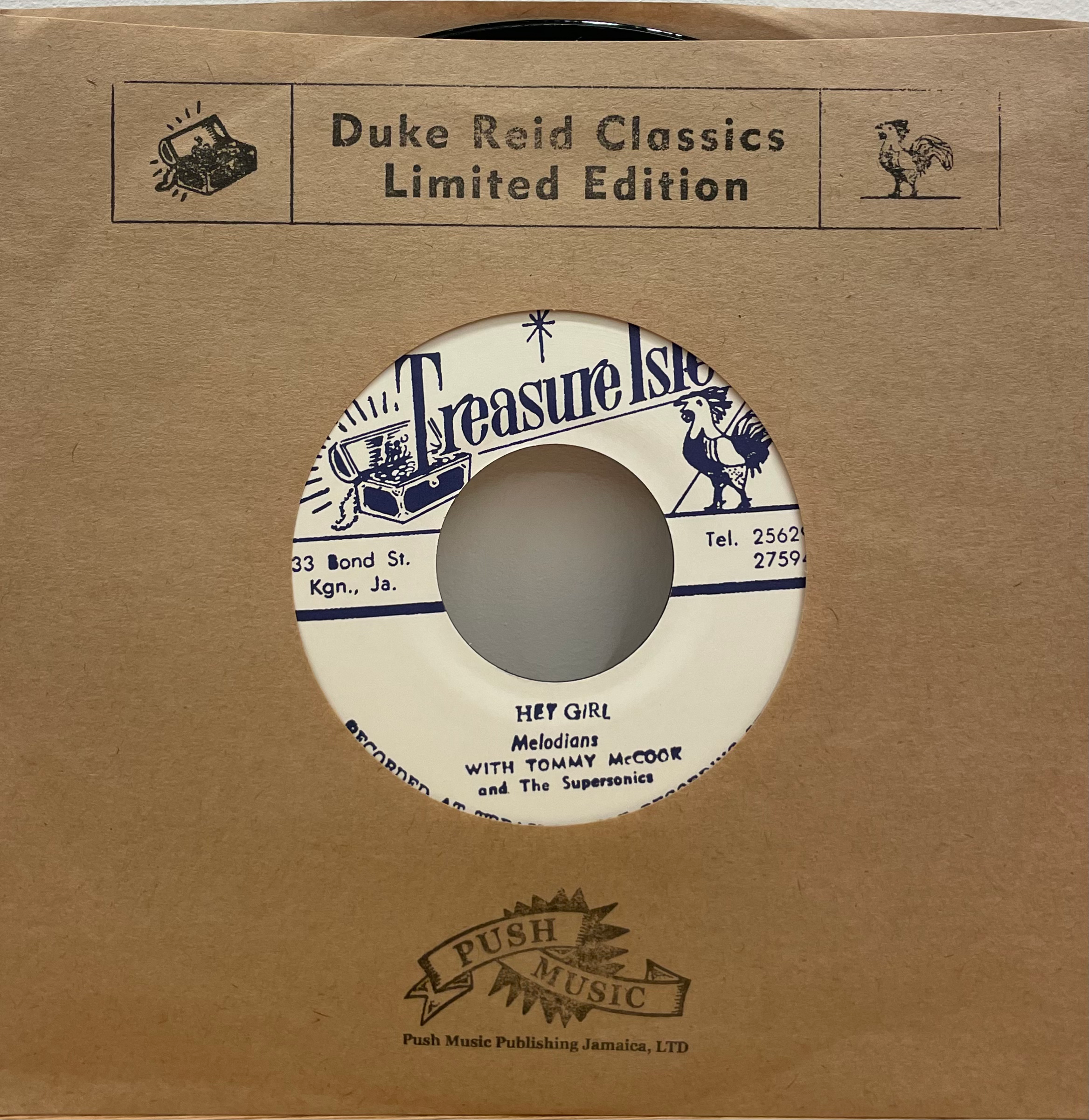 The Melodians With Tommy McCook & The Supersonics ‎– Lonely Night / Hey Girl