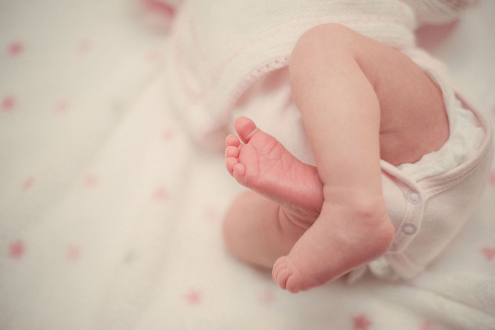 New baby's bare feet