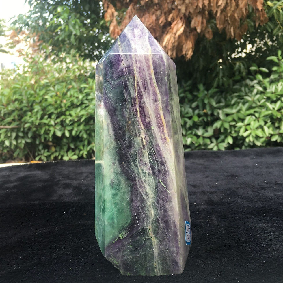 Thumbnail: 2.475KG Rainbow Fluorite Obelisk Point