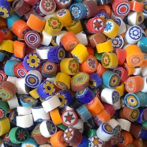 Portafoto In Vetro Di Murano Con Millefiori Rosa – Made In Italy (15x18 Cm)