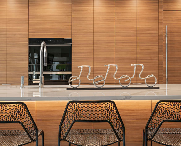 Kitchen design wall detail for property marketing.