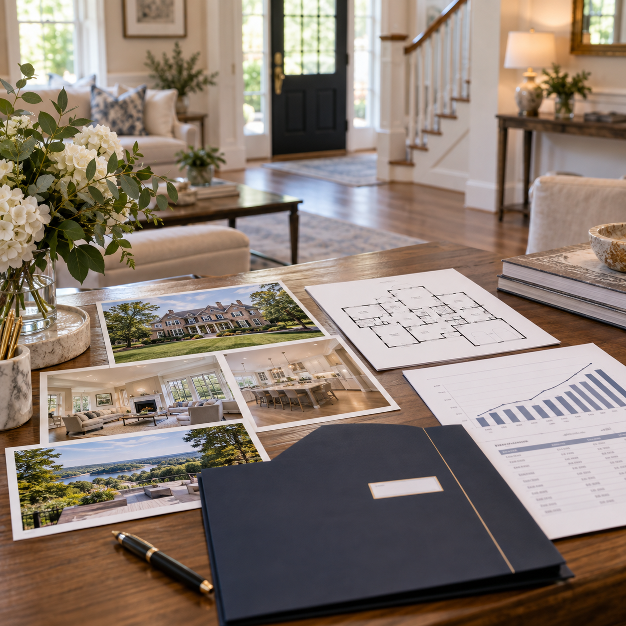 Virginia home listing presentation with professional property photos, a floor plan and market-rate analysis.