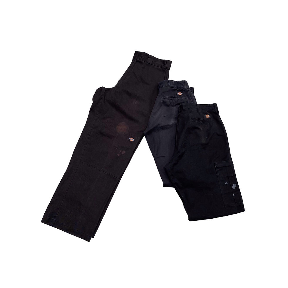 Thumbnail: Carpenter, denim, and skater Dickies trousers with wear in bulk