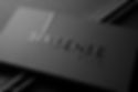 Embossed business card