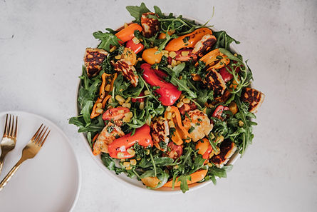BBQ Corn and Haloumi Salad