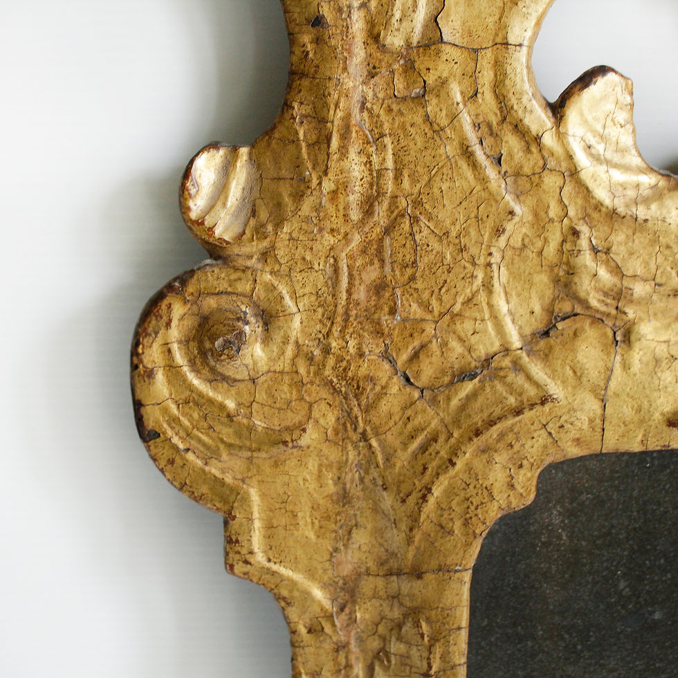 Thumbnail: 18th century  Carved wood and gilded mirror