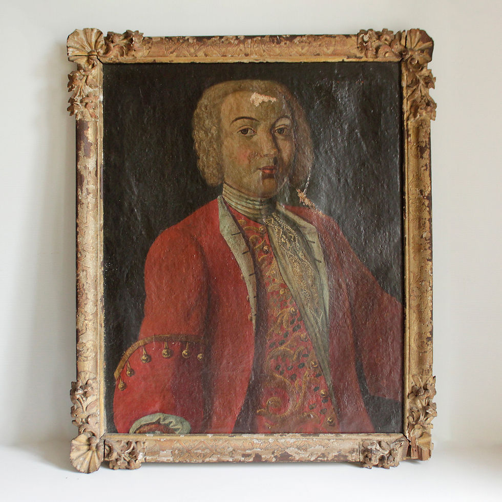 Thumbnail: 18th century Oil on canvas B.D.L. SEGLIERE "Portrait" 1727