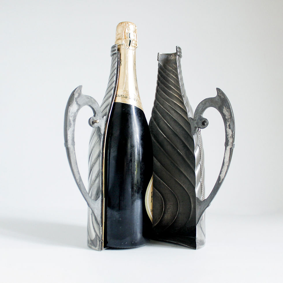 Miniature : 1900s American silver plated Champagne bottle holder