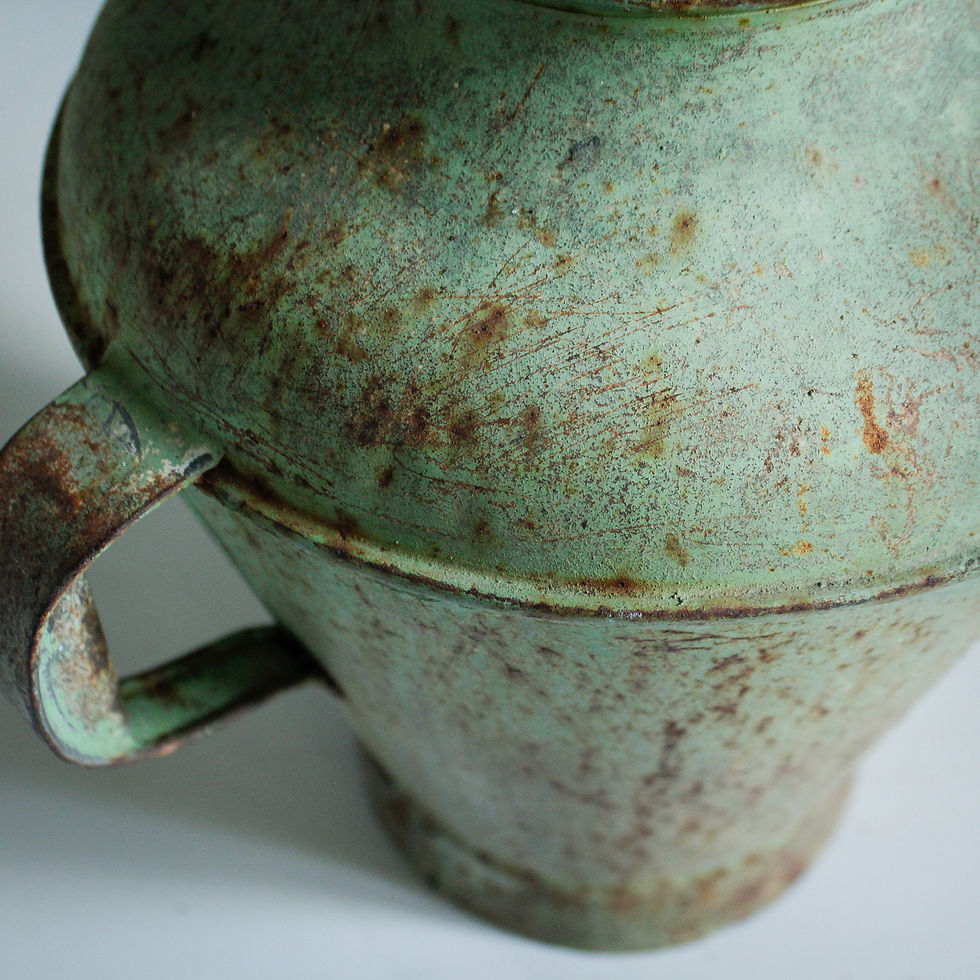 Thumbnail: Green painted French arrosoir.