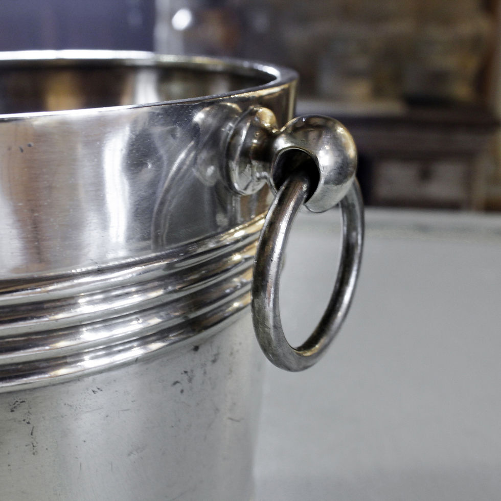 Miniature : Seau/refroidisseur à champagne plaqué argent des années 1930