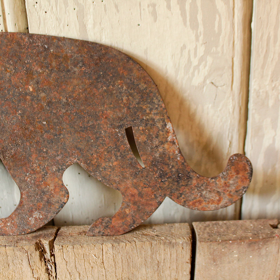 Miniature : Metal garden cat