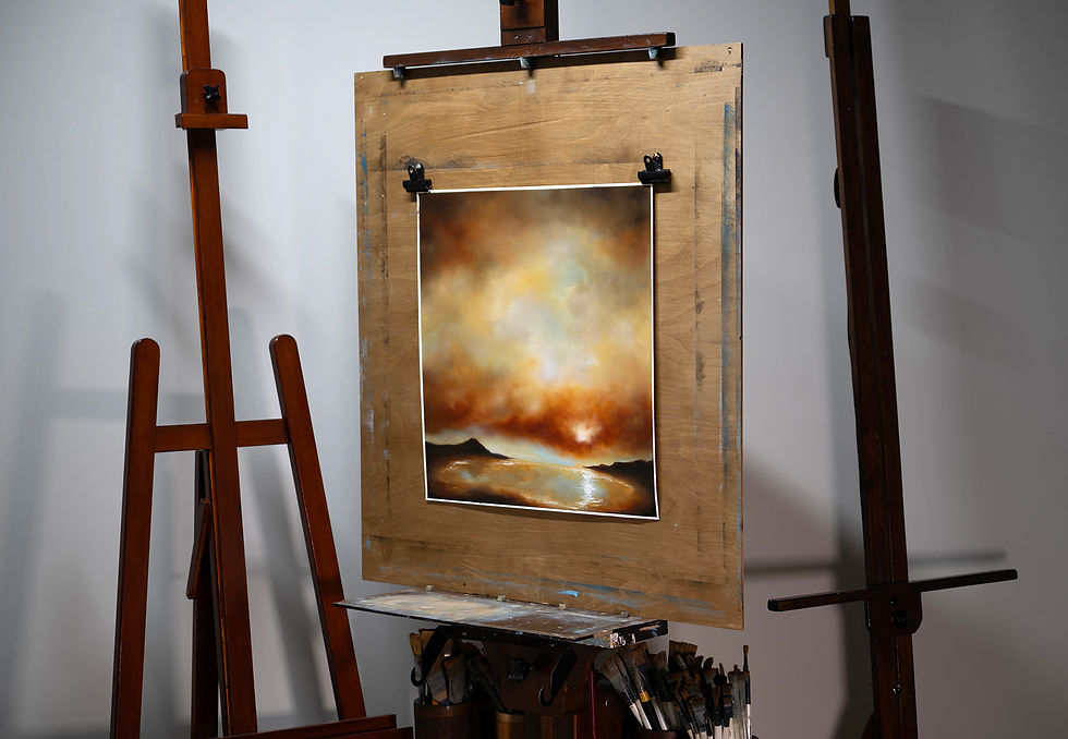 Thumbnail: Jurassic Coast Sunset Two   2024   49x49cm