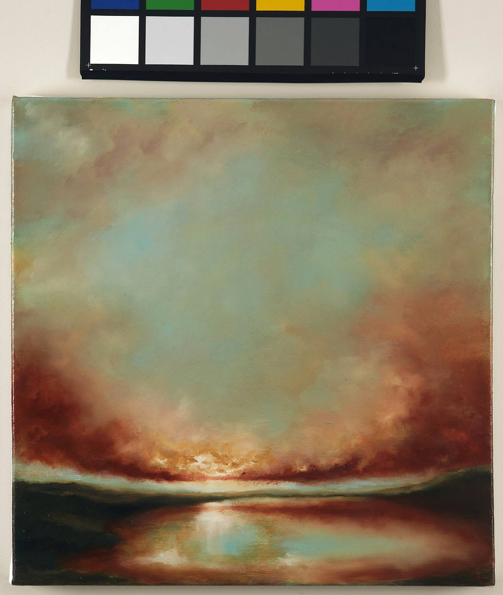 Thumbnail: Sunset Over Windermere   2023    40x40cm