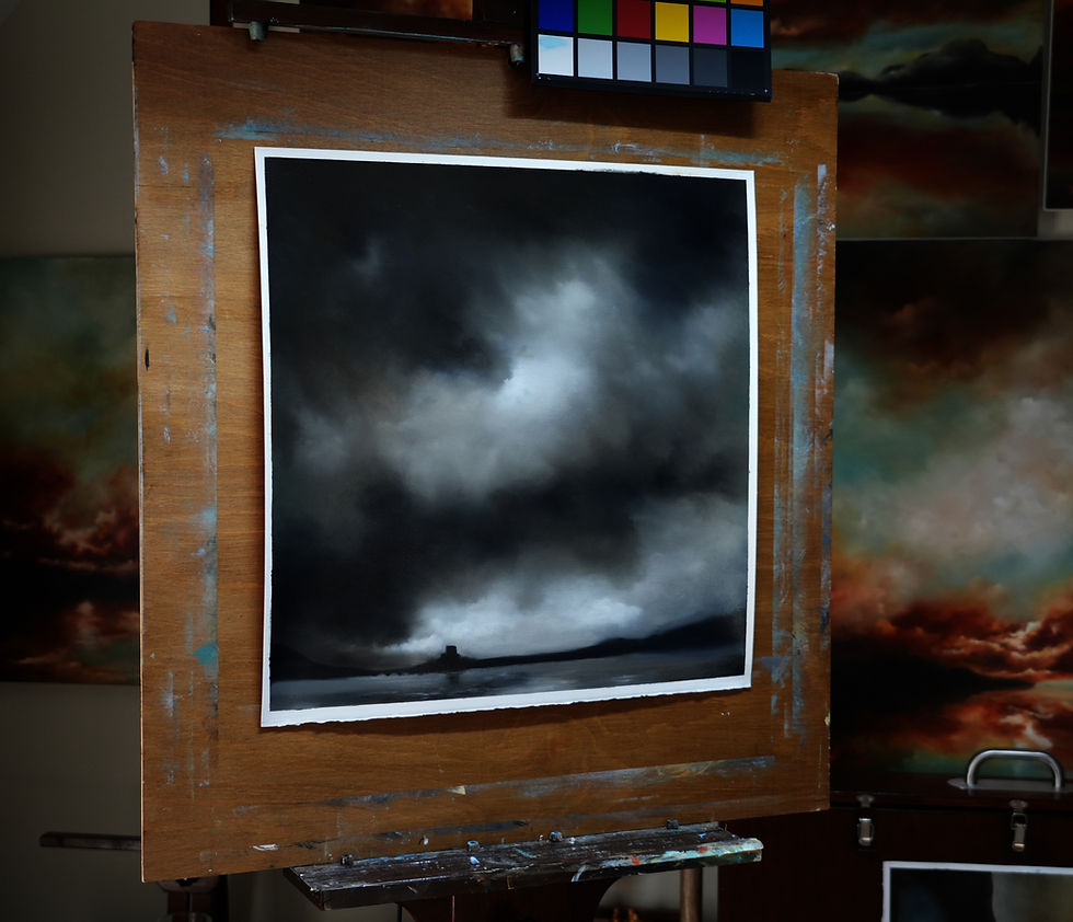 Thumbnail: The Big Sky Over Eilean Donan Castle, Scotland  2023   56x56cm