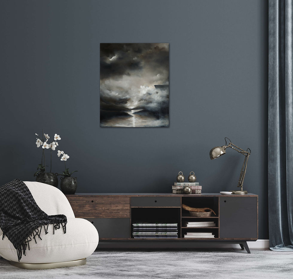 Thumbnail: Moonrise Over Norway  2023   60x73cm