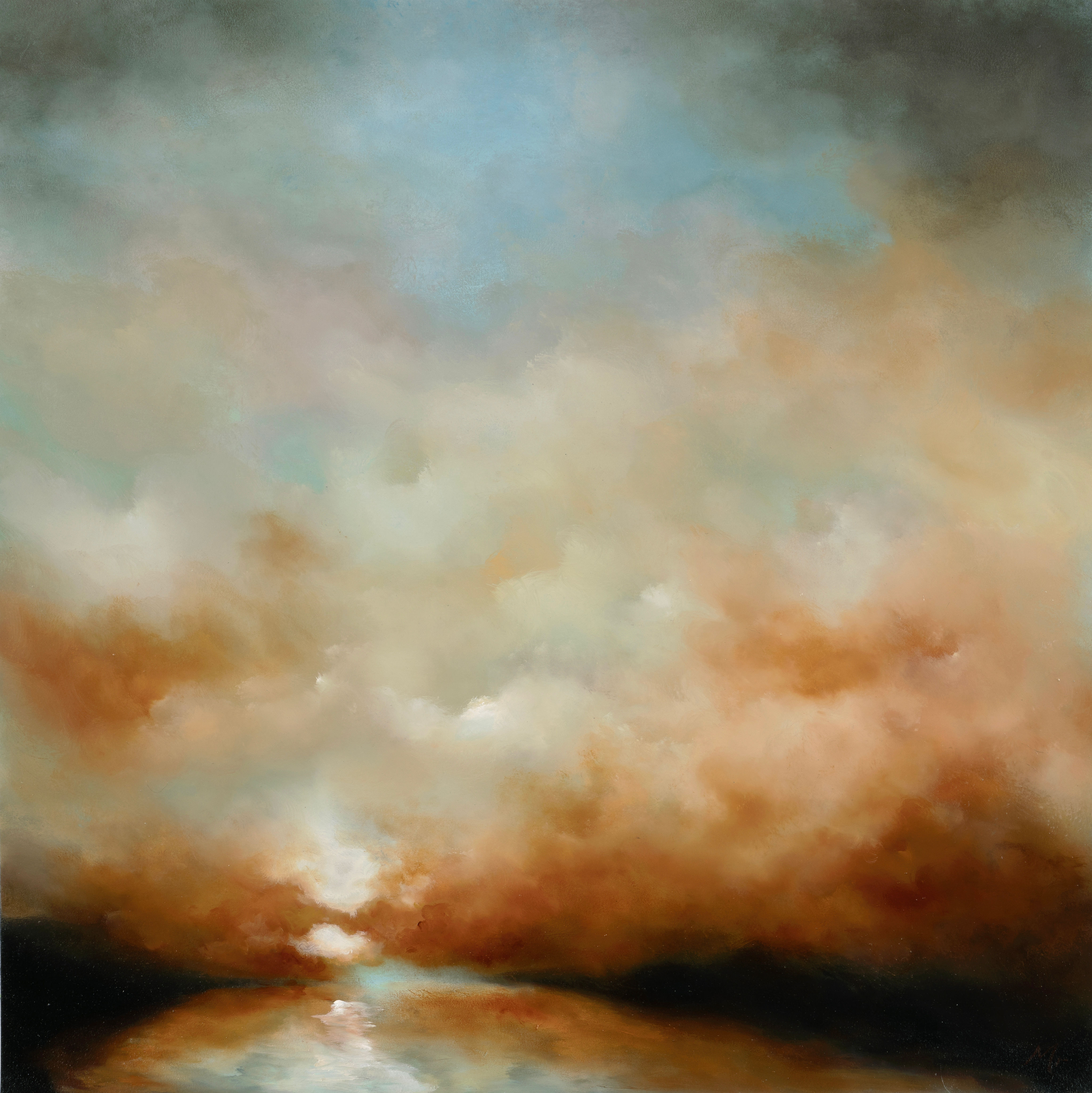 Cornwall Sunset 8   2024   65x65cm