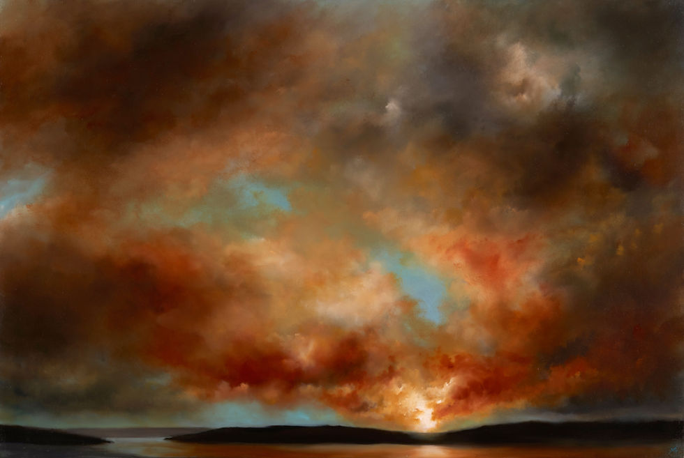 Thumbnail: Summer Sunset Over The Isle Of Skye    90x60cm    2022