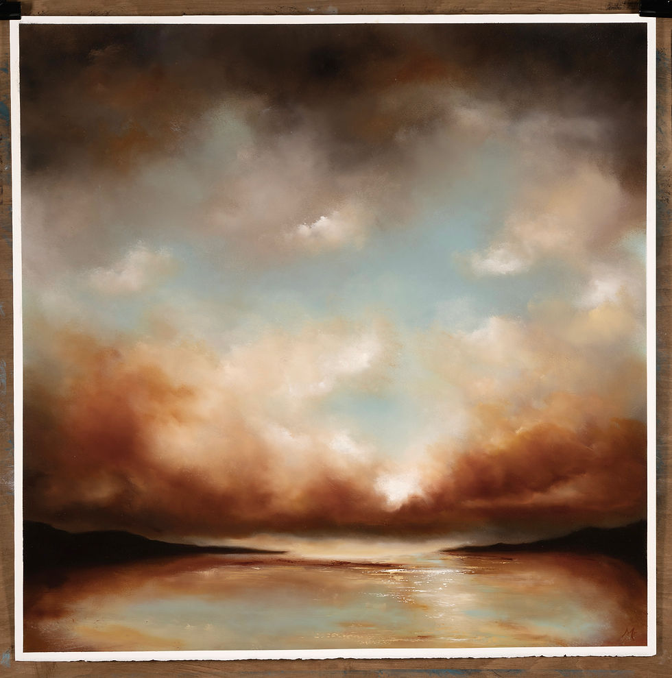 Thumbnail: Autumn Sunset, Cornwall   2024   73x73cm