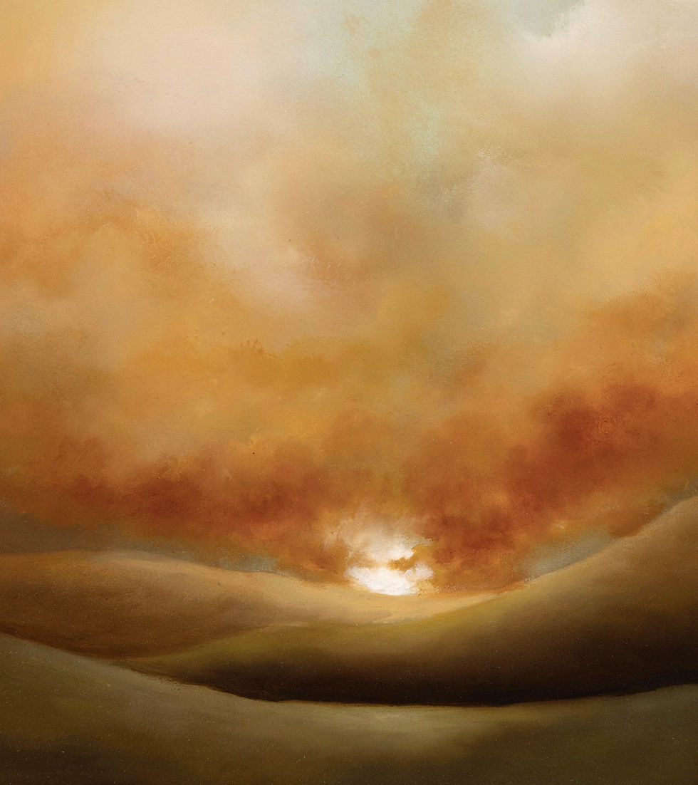 Thumbnail: Brecon Beacon Sunset Vision, Wales    2024   63x63cm