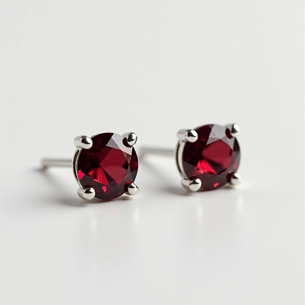 Garnet Stud Earrings