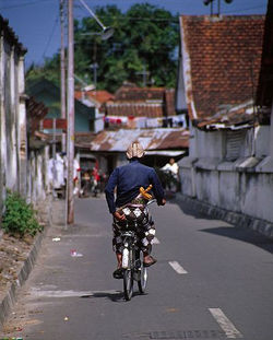 Yogyakarta (Indonesia) - The Sultan's guard on a bike