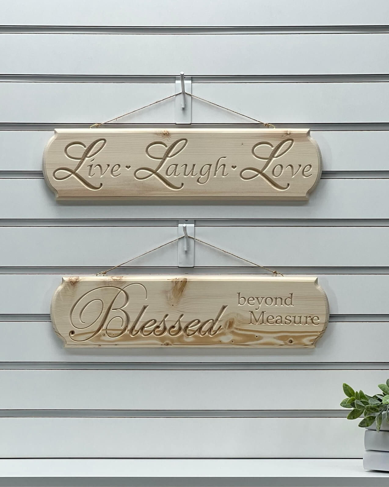 DIY Horizontal Carved Wood Sign