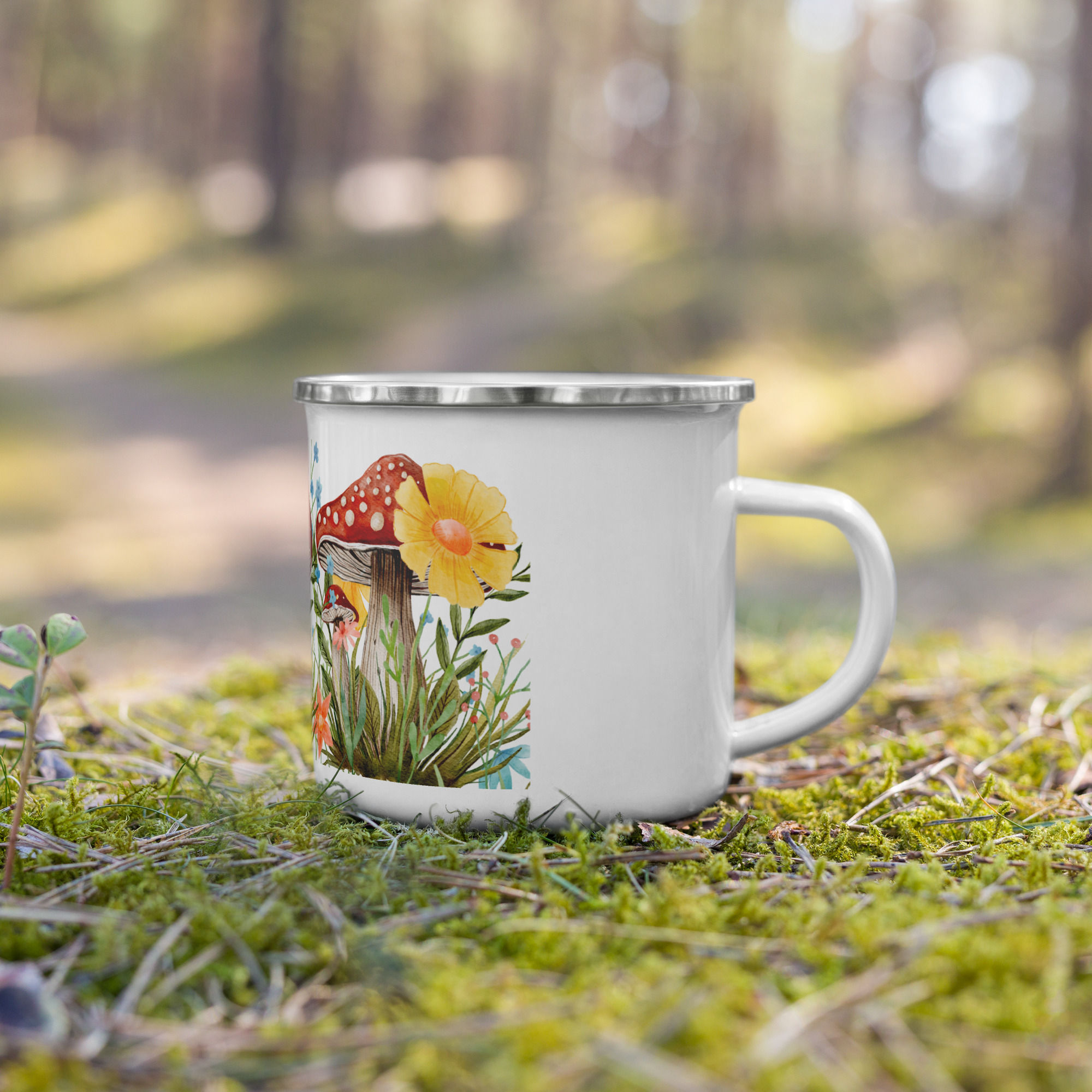 Amanita Enamel Mug