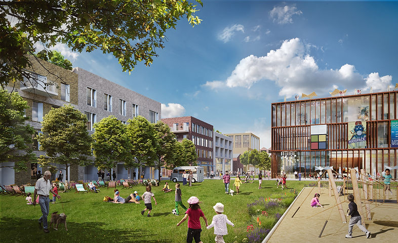 Artists depiction of Northstowe central park