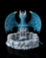 Thumbnail: Painted example of Dragon Guardian dice tray with fantasy theme. Model design by STLFlix, printed by WondraCraft.