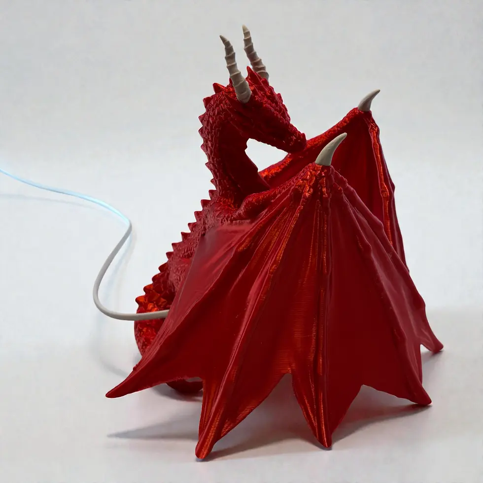 Thumbnail: LightWings Dragon lamp right side view unlit