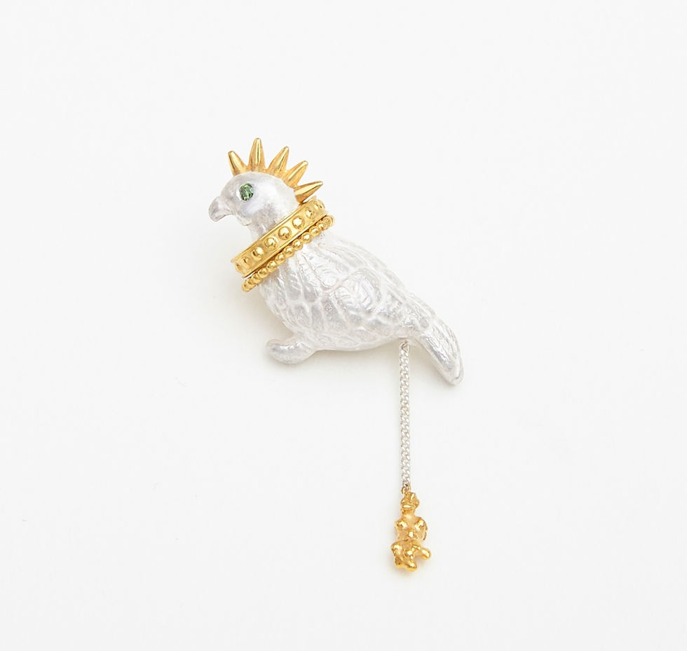 Punk White Pigeon Brooch
